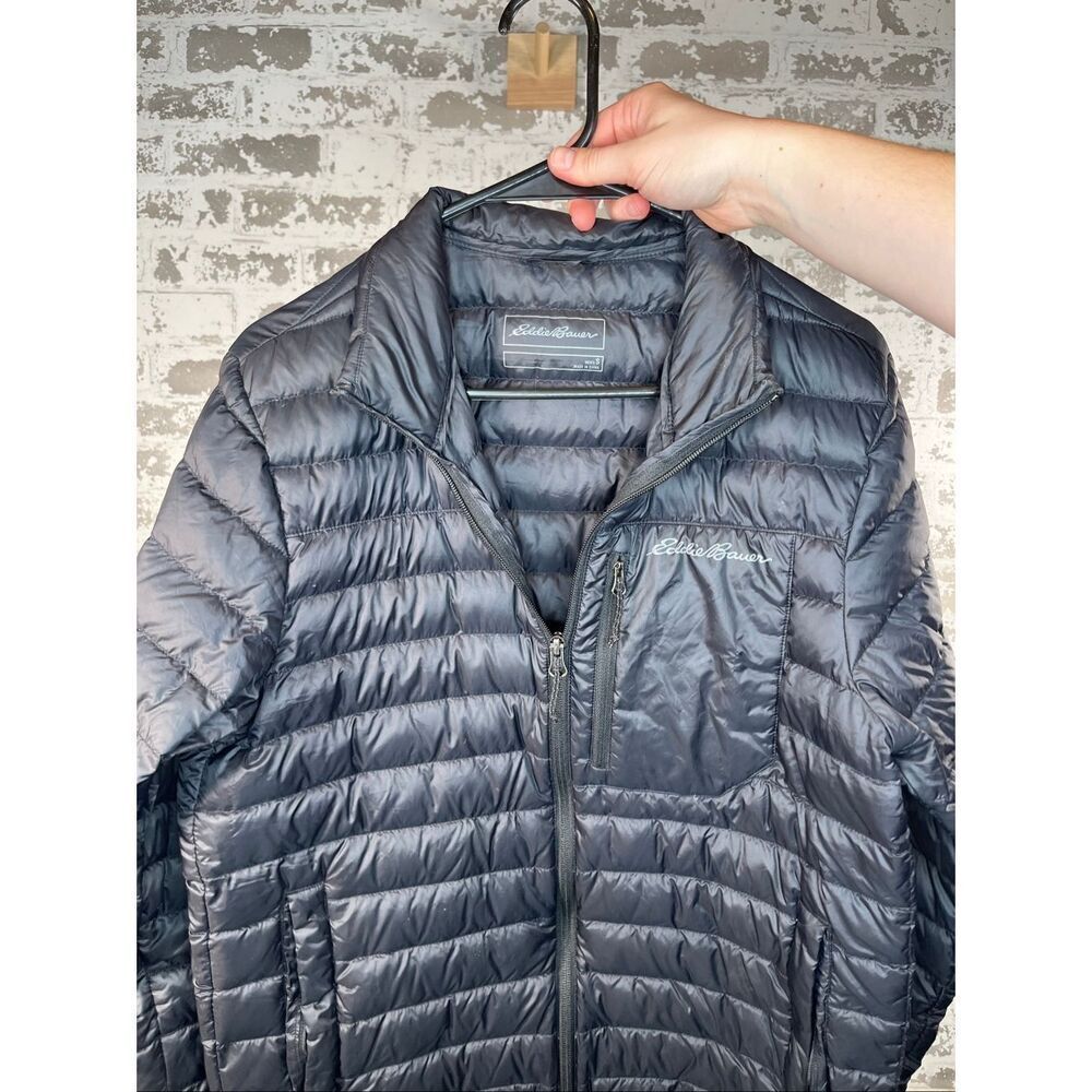 Eddie Bauer | mens black men down filled puffer jacket
